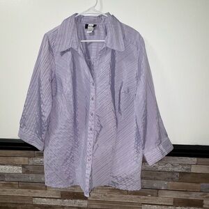 Studio 1940 Lavender Textured Blouse